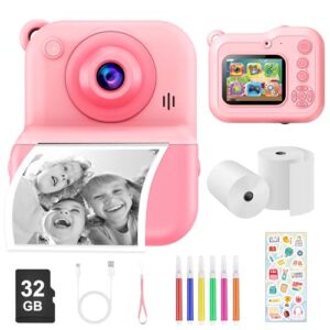 Glyntora Kids Instant Camera Printer
