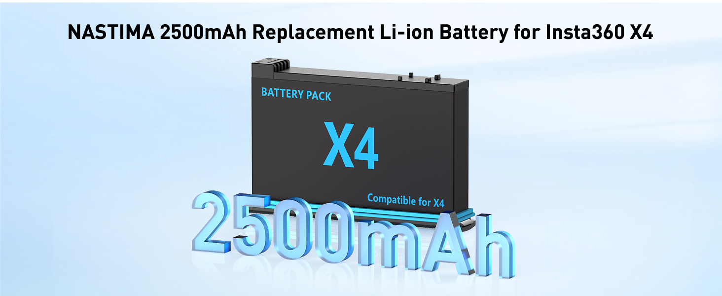 NASTIMA Li-ion Battery Compatible with Insta360 X4