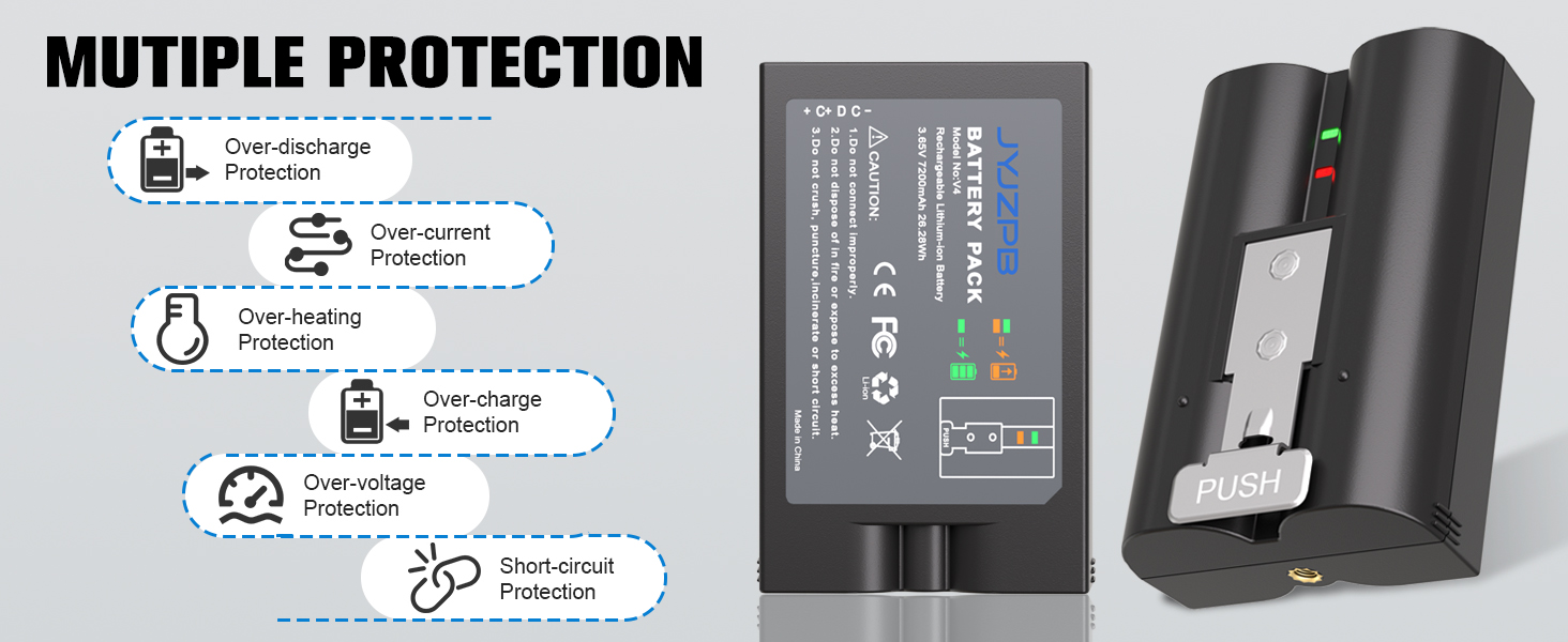 JYJZPB Replacement Battery for Ring Doorbell