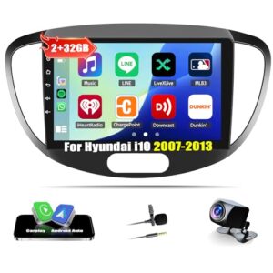 Android 13 Car Stereo for Hyundai i10 2007-2013 with Wireless Apple Carplay Android Auto