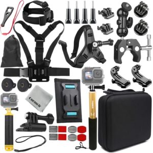 Gurmoir Accessory Kit for Gopro 13/12/11/10/9/Osmo Action 5 pro/4/3/Insta 360 X5/X4/X3 and More Action Camera