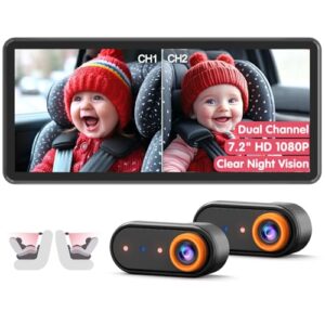 Baby Car Camera for 2 Kids
