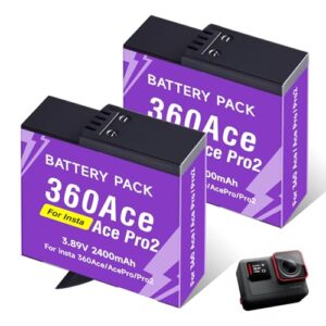 CITYORK [2-Pack] 2400 mAh Replacement Battery for Insta 360 Ace / 360 Ace Pro / 360 Ace-Pro 2 Camera