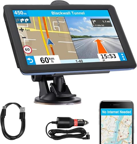 7 Inch GPS Sat Nav for Truck Car RV – Offline Navigation