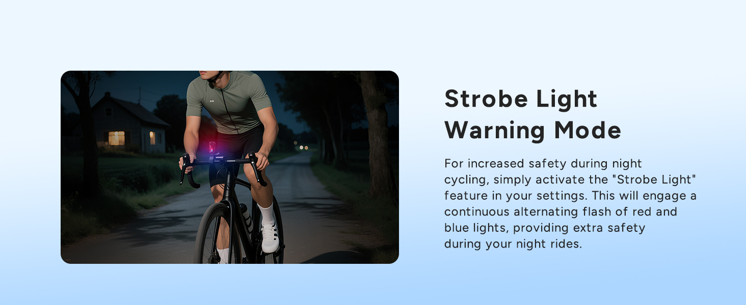 Text reads 'Strobe Light Warning Mode' and 'Hardware Wall Parts.' Product demonstration images showing lighting equipment features.