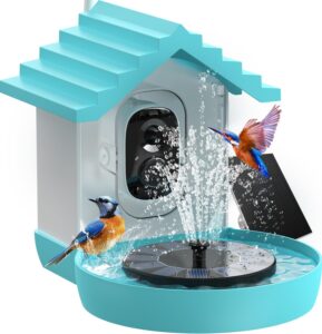 Outdoor Bird Feeders with Watching Camera and Fountain for Small Birds