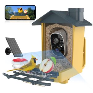 oddkont Bird Feeder with Camera - Smart Bird Feeder Camera with AI Identify Bird Species