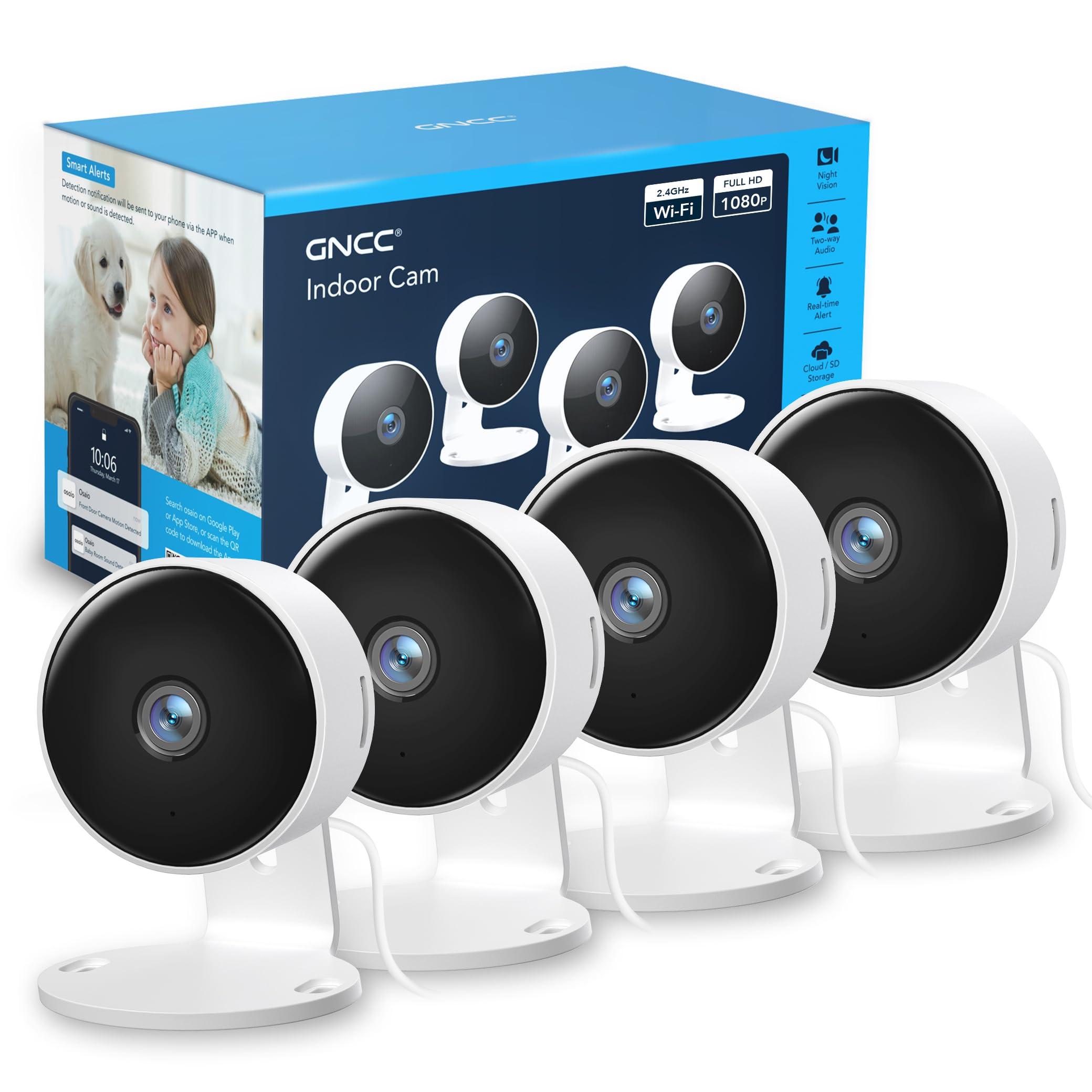 GNCC GC3 4-Pack CCTV Cameras for House Security