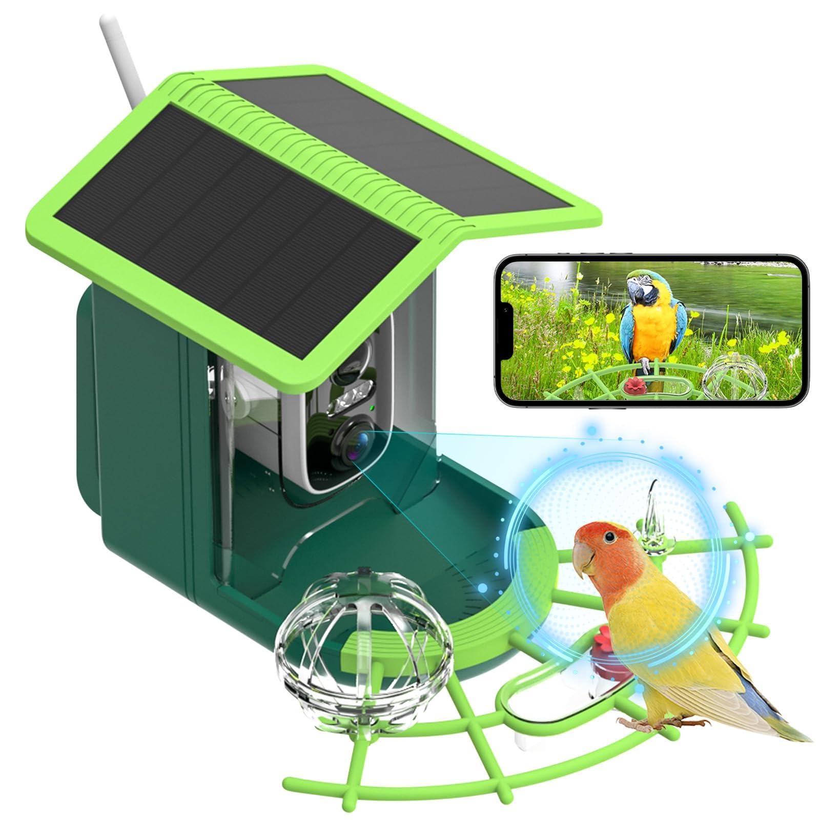 liiyiela Bird Feeder Camera Solar Powered