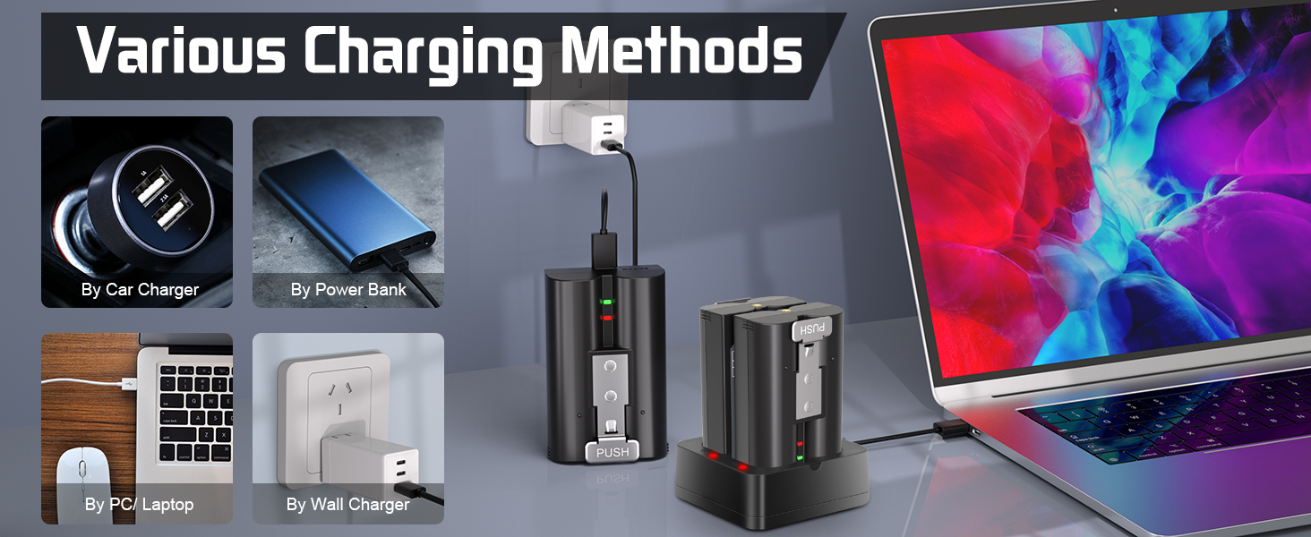 2Pack Rechargeable Battery for Ring Video Doorbell 2/3/3Plus/4 with Charger Station