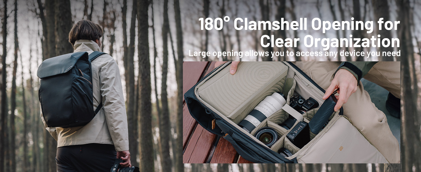 180° Clamshell Opening for Clear Organization