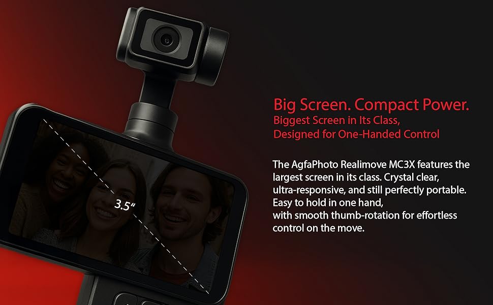 Agfa Photo, Action Camera, Realimove MC3X, Vlogging camera, Camera for vlogging, 4K Camera