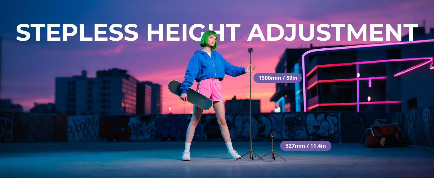 Urban outdoor fitness equipment with stepless height adjustment feature, shown in nighttime setting with blue lighting effects.