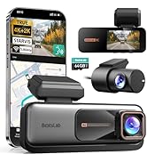 BOTSLAB 4K Dash Cam Front and Rear, Night Vision, ADAS, 2K Rear Camera, 170° Wide Angle, Built-in...