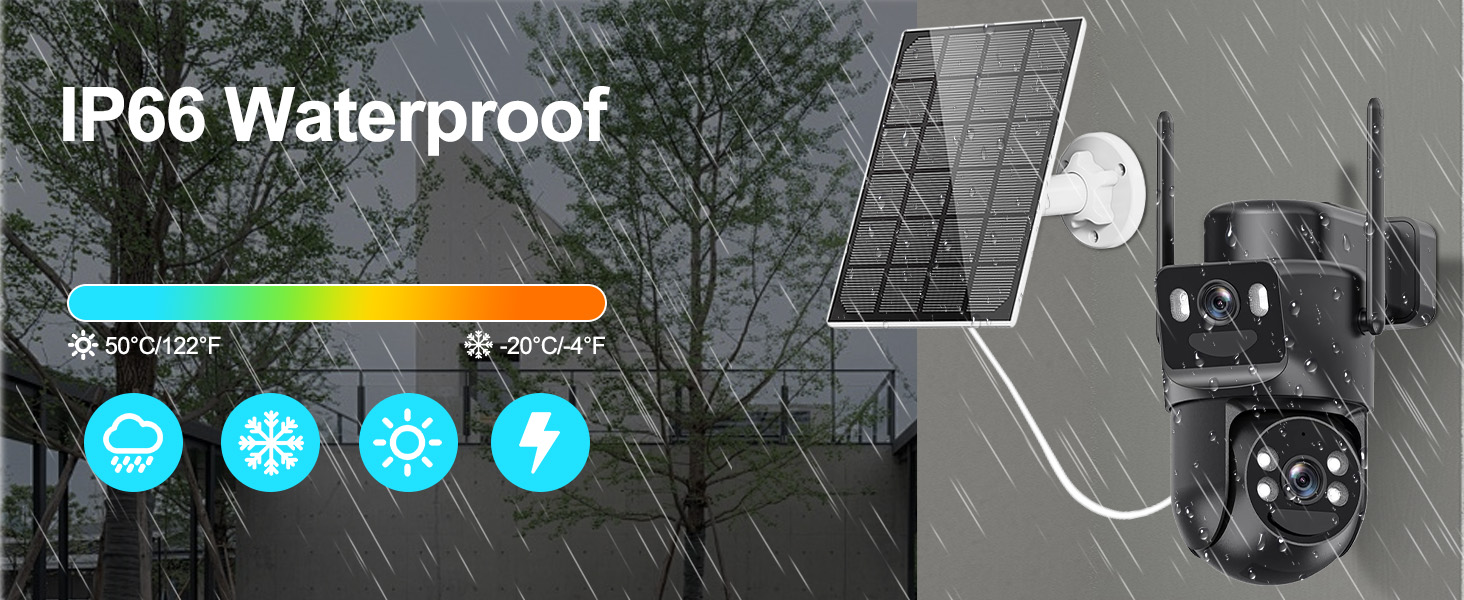 Text reads 'IP66 Waterproof'. Collection of black and gray product images showing motorcycle or bike mounting system with protective features.