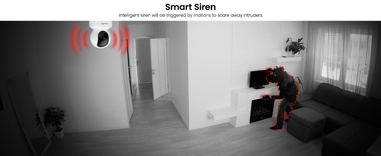 a white room with a television and a white wall.