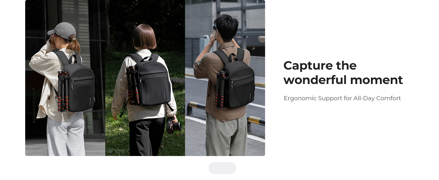 Text reads 'Capture the wonderful moment'. Series of black and white photographs showing outdoor interactions and moments.