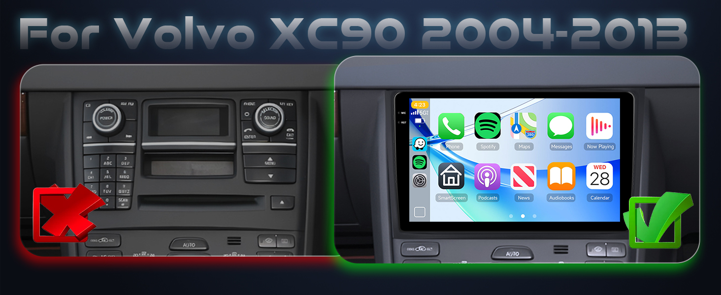 Technical diagram showing car dashboard interface layout with labeled sections and app icons on display screen.