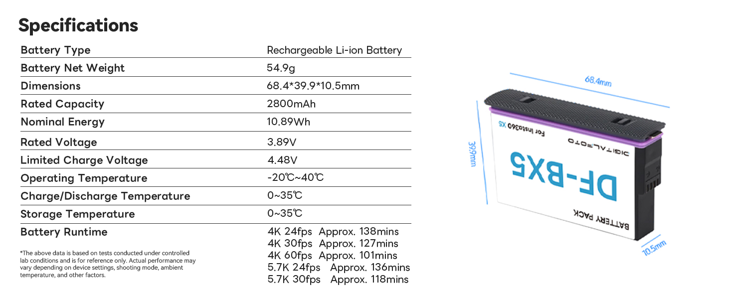 Product specifications document page with technical details and measurements.