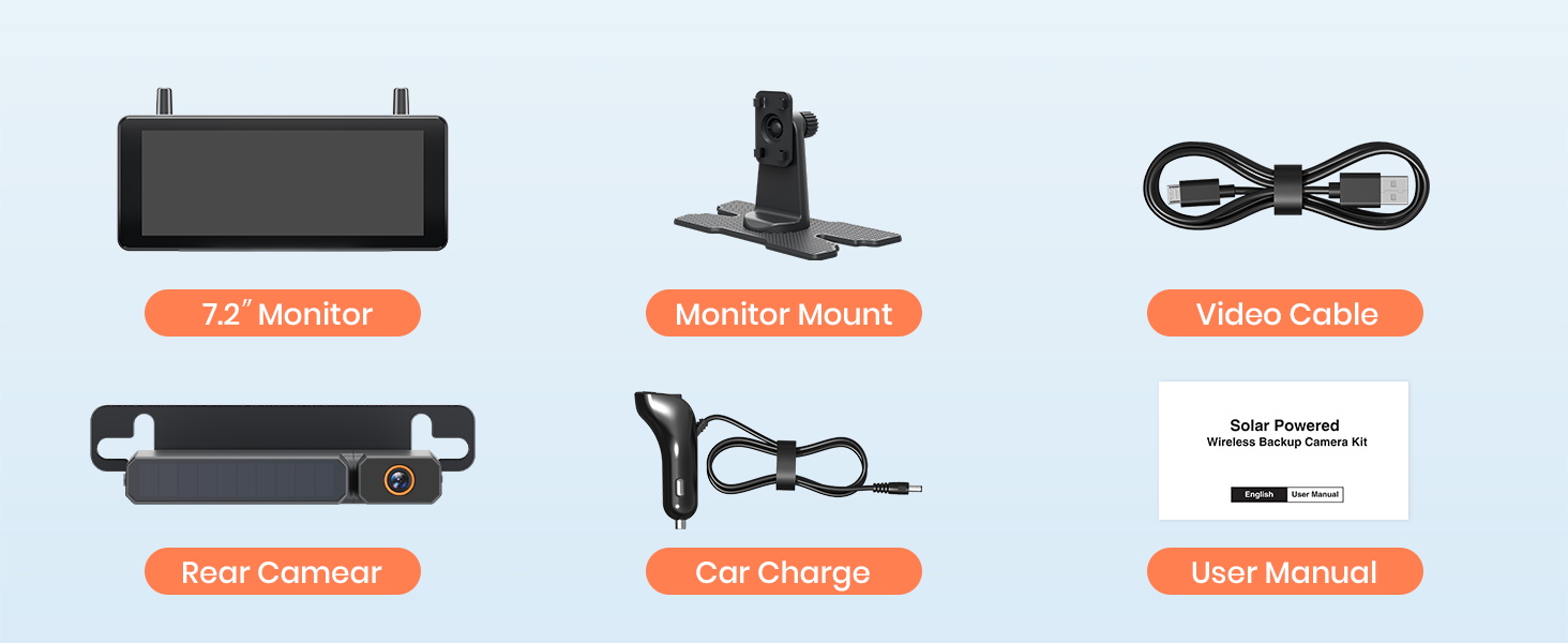 wireless solar reversing camera