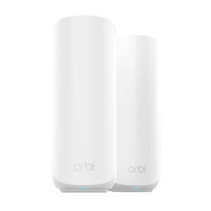 NETGEAR Orbi 370 Series Dual-band WiFi 7 Mesh Network System for Home (RBE372) Wireless Router + 1 Extender