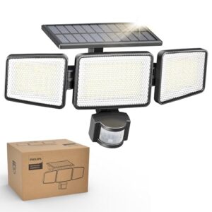 Philips Solar Security Light Outdoor Light 302 LEDs 1200lm