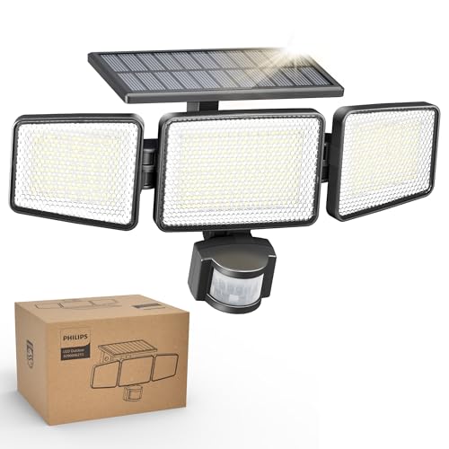 Philips Solar Security Light Outdoor Light 302 LEDs 1200lm