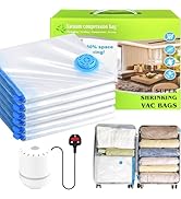 FANFX 4 Packs Heavy-Duty Storage Bags, Moving Oversized Organizer Tote, Clear Waterproof Sustaina...