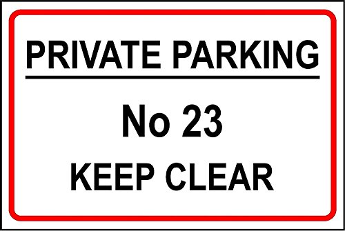 Personalised private no parking sign - 3mm Aluminium sign 300mm x 200mm