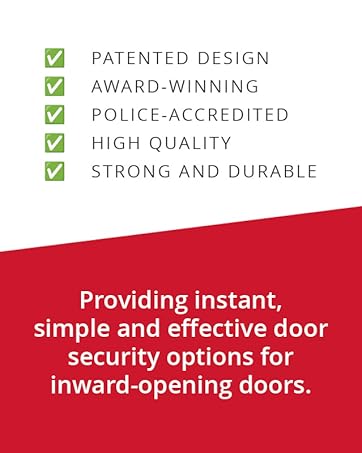 DoorJammer Portable Door Lock Brace for Home Security and Personal Protection (DJ4LD - DoorJammer...