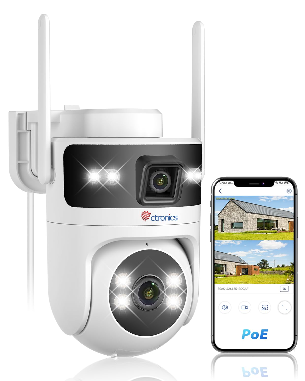 Ctronics Dual Lens Security Camera