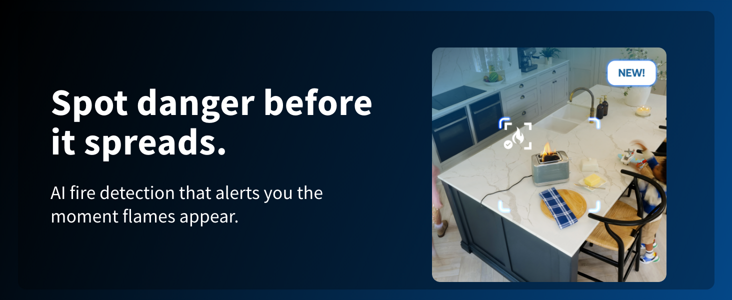 Text reads 'Spot danger before it spreads.' Safety awareness illustration showing isometric view of interior space with highlighted areas.