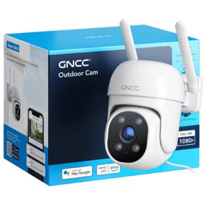 GNCC 1080P Home Security Camera Outdoor Surveillance with AI Motion Detection