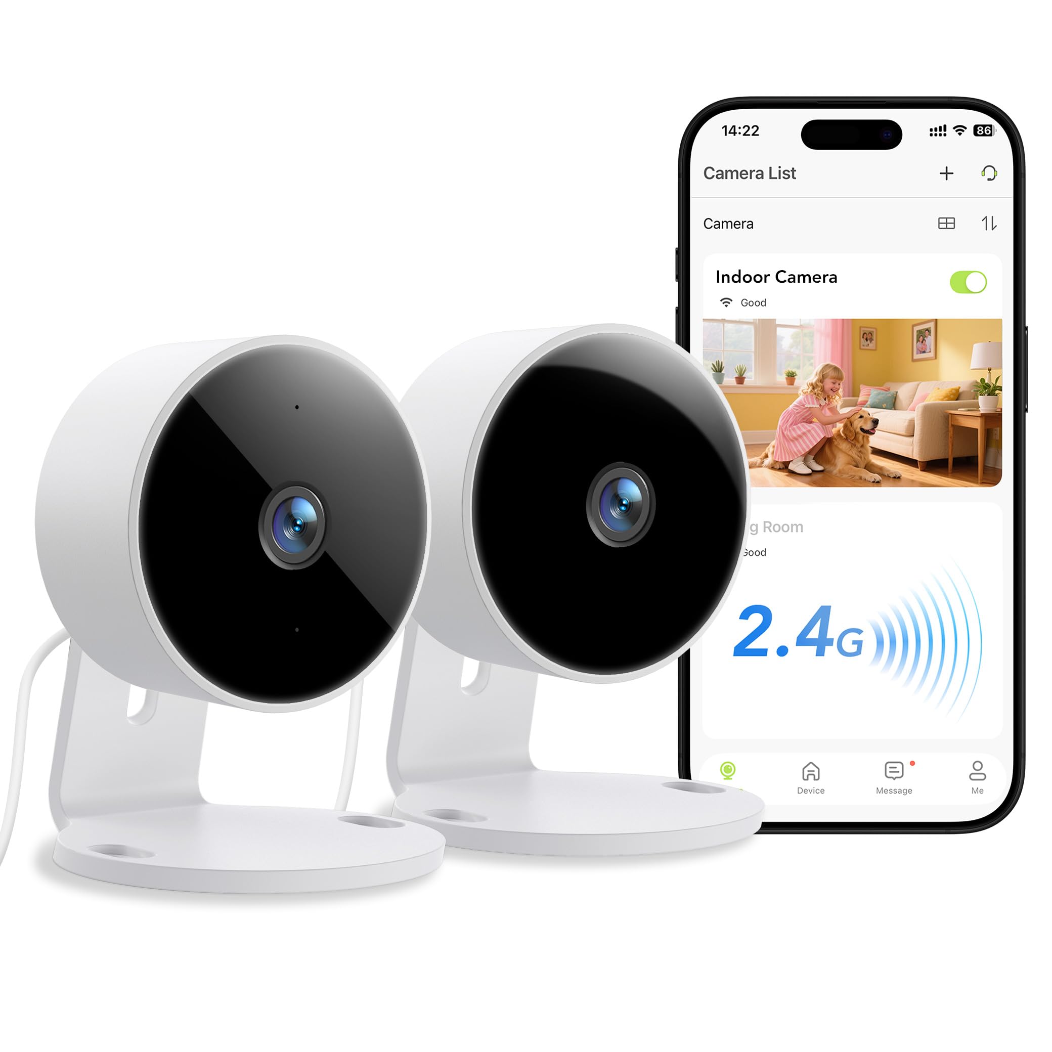 GNCC GC3 2-Pack Indoor Security Camera 1080P
