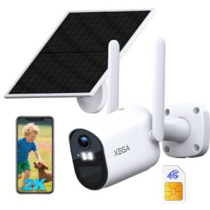 Xega 4G Cellular Security Camera Wireless Outdoor