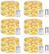 litogo Fairy Lights Battery Operated with Timer, [3 Packs/5M/50 LED] Copper Wire Micro LED String...