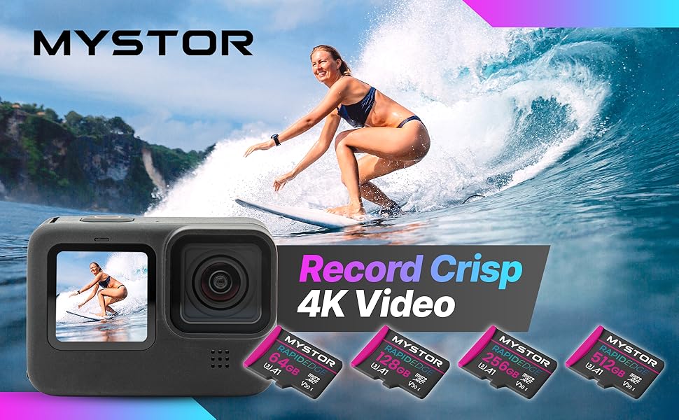 Image showing the wide compatibility of Mystor memory cards