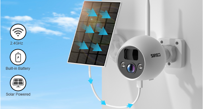 solar panel camera outdoor surveillance wireless wifi ptz outside home security cameras waterproof