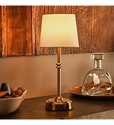 Auraglow Rechargeable Wireless LED Table Lamp with Remote – Battery-Powered, Dimmable, Colour-Cha...