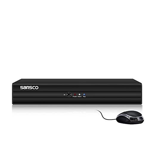SANSCO CCTV Surveillance DVR 4 Channel 5MP Lite Security Video Recorder for Analog/AHD/TVI/IP CCTV Camera System