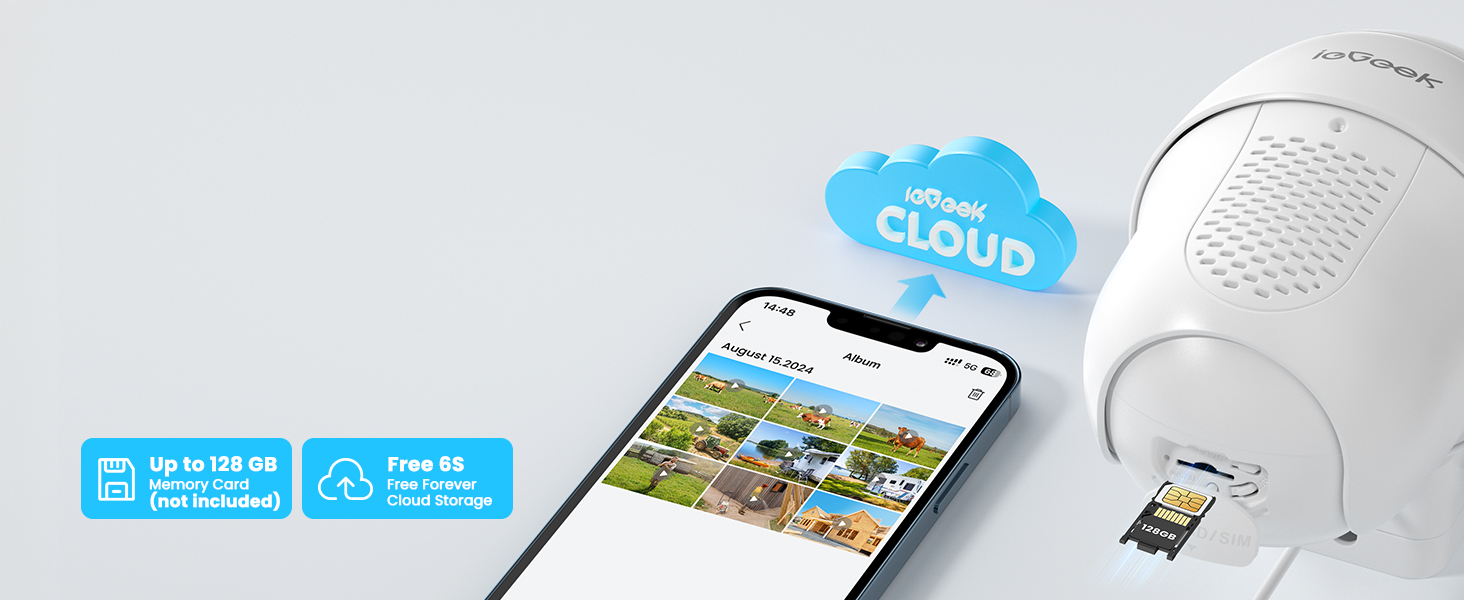 4G LTE Cellular Solar Security Camera Outdoor with SIM Card No WiFi 2K Battery Wireless CCTV