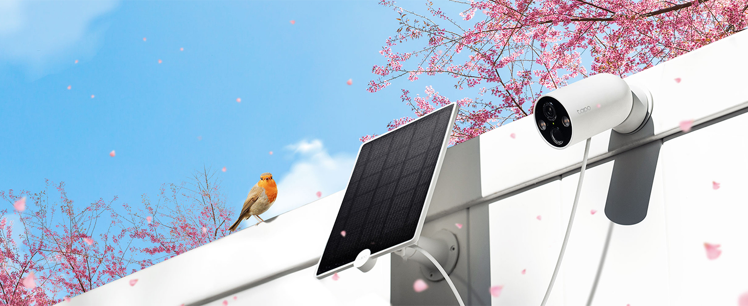 Smart Wire-Free Security Camera,2K QHD Live View,Colour Night Vision,IP66,Solar Panel Supported