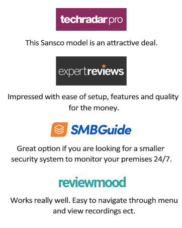 SANSCO 1080p HD CCTV Camera System 8 channel DvR and 2 Bullet 2 Dome Cam kit (1 Terabyte)