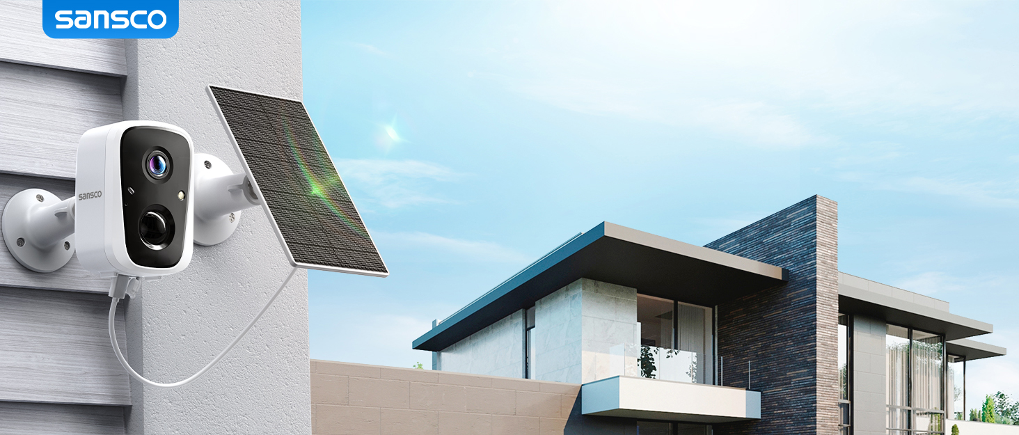 sansco solar security camera system wireless outdoot surveillance dvr kits with monitor touchscreen