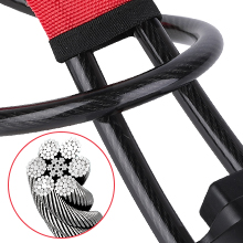 Text reads 'How to use:' followed by instructional sequence showing hands inserting and securing a red automotive or mechanical component.