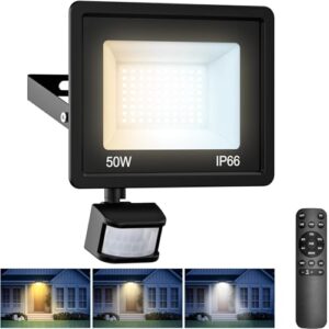 Security Lights Outdoor Motion Sensor with Remote Control
