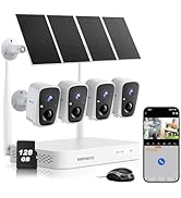 SANSCO 2K Solar Wireless Security Camera System with 4CH 7