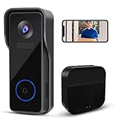 KAMEP Video Doorbell Camera Wireless Doorbell 2K HD, Smart WiFi Camera Doorbell with PIR Motion D...