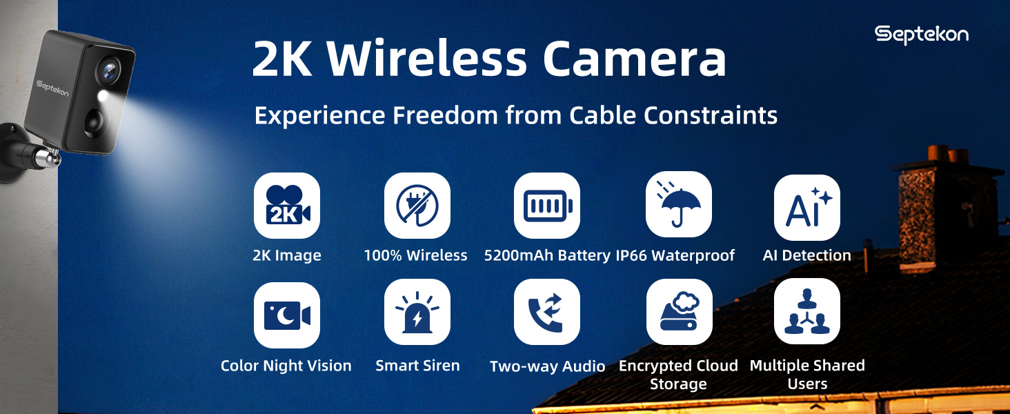 Solar Security camera  2k image 