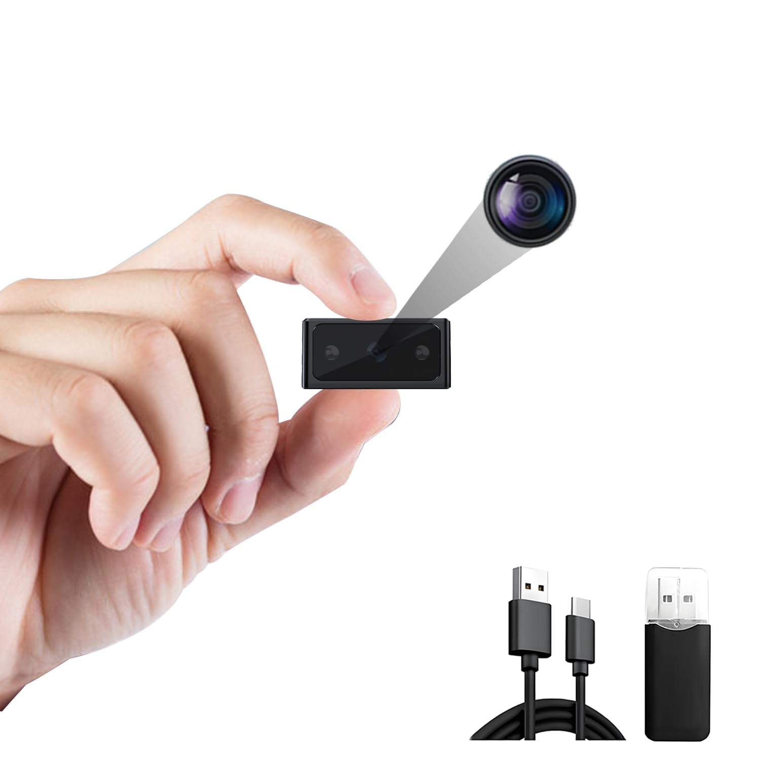 Hidden mini camera-security spy surveillance camera-pet/child/nanny security camera-compatible with 512G